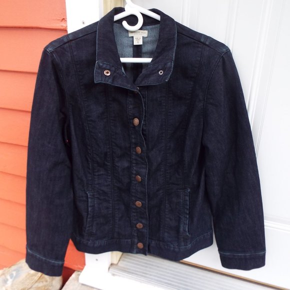Coldwater Creek Dark Wash Denim Jean Jacket (EUC) - Picture 14 of 16